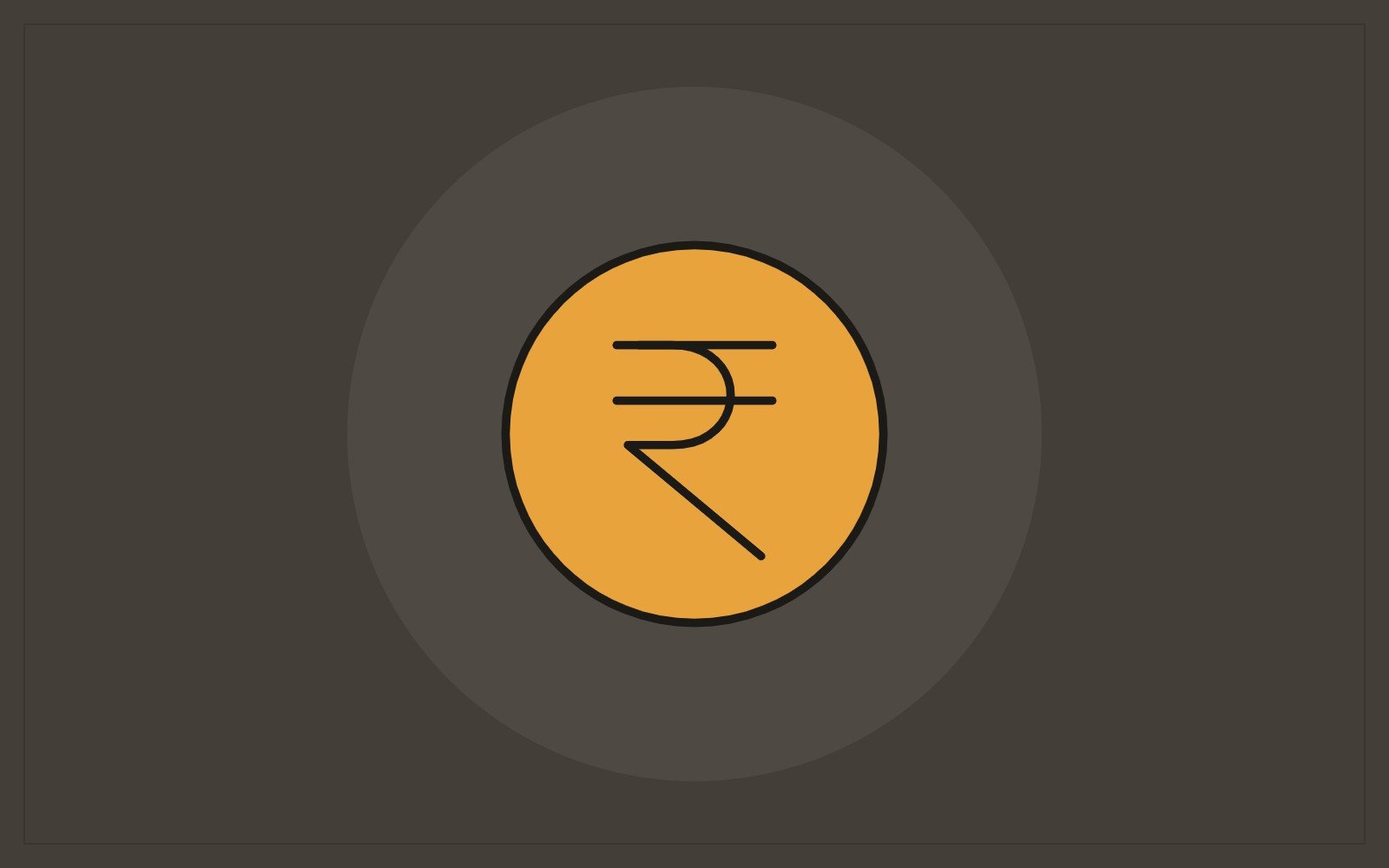 Illustration of a rupee coin representing food cost and margins