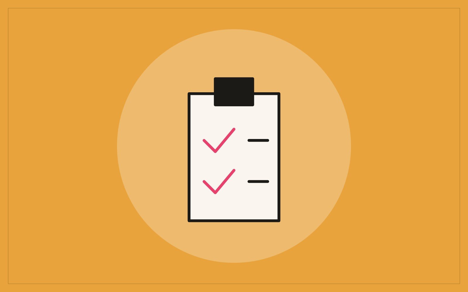 Illustration of a clipboard checklist for a restaurant pre-launch