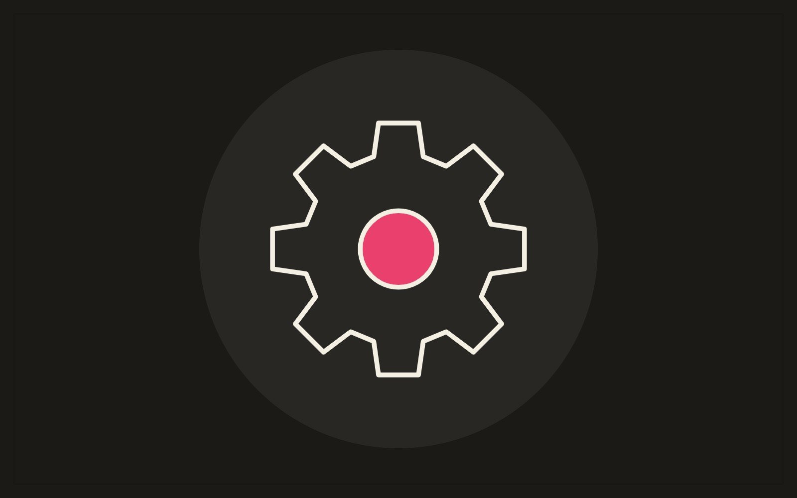 Illustration of a gear representing restaurant operations